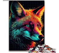 Rompecabezas para Adolescentes: 1000 Zorros neón Entrena tu Cerebro y Tus Manos cumpleaños para Mayores de 14 años tamaño 50x75cm
