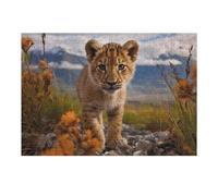 Rompecabezas para Adolescentes 1000pcs(38x26cm) A Young Lion Rompecabezas Juguetes Antiestrés Difíciles Regalos De Cumpleaños Y Únicos 1000pcs(38x26cm)