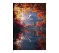 Rompecabezas para Adolescentes 1000pcs(38x26cm) Autumnal Reflections of Mount Fuji Rompecabezas para Adultos Juego Familiar para Mejorar La Memoria Regalo De Cumpleaños, Regalos, 1000pcs(38x26cm)