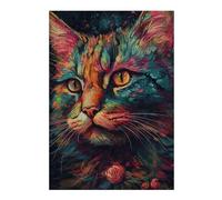 Rompecabezas para Adolescentes 1000pcs(38x26cm) Colorful Abstract Cat Art-19 Rompecabezas para Adultos Juguetes De Bricolaje Que Mejoran La Memoria Difícil Y Desafiante 1000pcs(38x26cm)