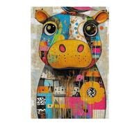 Rompecabezas para Adolescentes 1000pcs(38x26cm) Colorful Abstract Cow Art Print Rompecabezas para Adultos Juegos Relajantes Una Obra De Arte Cumpleaños Y Navidad 1000pcs(38x26cm)