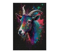 Rompecabezas para Adolescentes 1000pcs(38x26cm) Colorful Goat Art Print-1 Rompecabezas para Adultos Juegos Familiares Decoración 1000pcs(38x26cm)