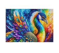 Rompecabezas para Adolescentes 1000pcs(38x26cm) Colorful Peacock Painting Rompecabezas para Adultos Juego Práctico Desafío Difícil 1000pcs(38x26cm)
