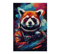 Rompecabezas para Adolescentes 1000pcs(38x26cm) Cosmic Red Panda Explorer-6 Rompecabezas para Adultos Juego Práctico Decoración De Pared Cumpleaños 1000pcs(38x26cm)