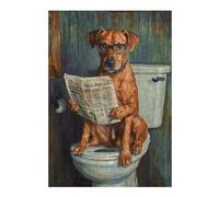 Rompecabezas para Adolescentes 1000pcs(38x26cm) Dog Reading Newspaper on Toilet-54 Rompecabezas para Adultos Juguetes Antiestrés Mejora La Memoria Ayuda A Ejercitar El Cerebro 1000pcs(38x26cm)