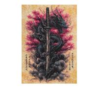 Rompecabezas para Adolescentes 1000pcs(38x26cm) Dragon Sword Art Print -1 Rompecabezas para Adultos Juegos Relajantes Carrera De Velocidad De Manos 1000pcs(38x26cm)