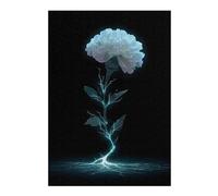 Rompecabezas para Adolescentes 1000pcs(38x26cm) Electric Flower on Black Background Rompecabezas para Adultos Juego Práctico Decoración del Hogar Diversión En El Hogar Actividades, 1000pcs(38x26cm)