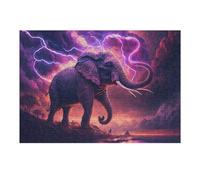 Rompecabezas para Adolescentes 1000pcs(38x26cm) Enchanted Elephant Stormscape Rompecabezas Juegos Relajantes Difícil Difícil Y Desafiante 1000pcs(38x26cm)