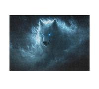 Rompecabezas para Adolescentes 1000pcs(38x26cm) Ethereal Wolf in Blue Nebula Rompecabezas Juguetes Antiestrés Difíciles Regalos De Cumpleaños Y Únicos 1000pcs(38x26cm)