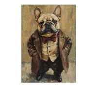 Rompecabezas para Adolescentes 1000pcs(38x26cm) French Bulldog in Suit Painting Rompecabezas para Adultos Juguete Decoración De Pared Mejora La Memoria Gran Regalo para Jugar 1000pcs(38x26cm)