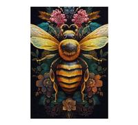 Rompecabezas para Adolescentes 1000pcs(38x26cm) Golden Bee with Flowers Rompecabezas para Adultos Juego De Ingenio Patrón De Ensamblaje Regalos para Amigos Y Familiares 1000pcs(38x26cm)