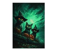 Rompecabezas para Adolescentes 1000pcs(38x26cm) Halloween Cats with Pumpkins-3 Rompecabezas para Adultos Juegos De Relajación Corte De Precisión Cumpleaños 1000pcs(38x26cm)