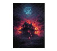 Rompecabezas para Adolescentes 1000pcs(38x26cm) Halloween Haunted House -6 Rompecabezas para Adultos Juego Práctico Decoración De Pared Cumpleaños 1000pcs(38x26cm)