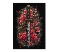 Rompecabezas para Adolescentes 1000pcs(38x26cm) Japanese Sword with Dragon and Flowers Rompecabezas para Adultos Juguetes De Bricolaje Que Mejoran La Memoria Difícil Y Desafiante 1000pcs(38x26cm)