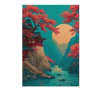 Rompecabezas para Adolescentes 1000pcs(38x26cm) Japanese Temple with Cherry Blossoms Rompecabezas para Adultos Juegos Familiares Alivia El Estrés Juegos Desafiantes Regalos 1000pcs(38x26cm)