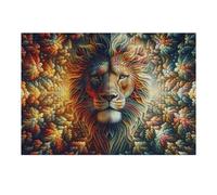 Rompecabezas para Adolescentes 1000pcs(38x26cm) Lion's Majesty in Autumn Colors Rompecabezas para Adultos Juego Práctico Decoración De Pared Cumpleaños 1000pcs(38x26cm)