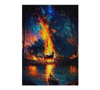 Rompecabezas para Adolescentes 1000pcs(38x26cm) Magical Forest Fire Scene Rompecabezas para Adultos Juego Familiar Carrera De Velocidad De Manos Regalos Y Cumpleaños Únicos 1000pcs(38x26cm)