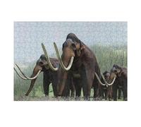 Rompecabezas para Adolescentes 1000pcs(38x26cm) Mammoth Family in Amazon Rainforest Rompecabezas para Adultos Juego Práctico Decoración del Hogar Diversión En El Hogar Actividades, 1000pcs(38x26cm)