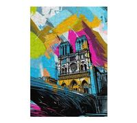 Rompecabezas para Adolescentes 1000pcs(38x26cm) Notre-Dame Paris Art Print Rompecabezas para Adultos Juguetes De Bricolaje Análisis Y Lógica Difícil Y Desafiante 1000pcs(38x26cm)