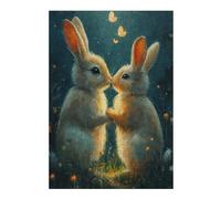 Rompecabezas para Adolescentes 1000pcs(38x26cm) Romantic Bunny Kisses Rompecabezas para Adolescentes Juegos Relajantes para La Diversión Familiar 1000pcs(38x26cm)