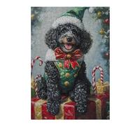 Rompecabezas para Adolescentes 1000pcs(38x26cm) Rompecabezas Christmas Poodle with Presents-7 Rompecabezas Práctico Juego De Ensamblaje De Patrones Cumpleaños 1000pcs(38x26cm)