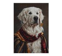 Rompecabezas para Adolescentes 1000pcs(38x26cm) Royal Golden Retriever Portrait Rompecabezas para Adultos Juego De Ingenio Análisis Y Lógica Cumpleaños Y Navidad 1000pcs(38x26cm)