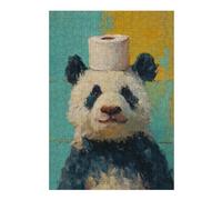 Rompecabezas para Adolescentes 1000pcs(38x26cm) S Panda with Toilet Paper on Head Rompecabezas para Adultos Juegos Relajantes Carrera De Velocidad De Manos 1000pcs(38x26cm) S