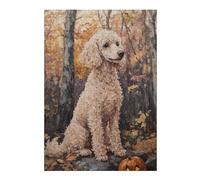 Rompecabezas para Adolescentes 1000pcs(38x26cm) S Poodle Pumpkin Fall Painting Rompecabezas para Adultos Juegos Relajantes Que Mejoran La Memoria Actividades Divertidas En Casa 1000pcs(38x26cm) S