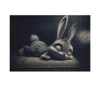 Rompecabezas para Adolescentes 1000pcs(38x26cm) Sleeping Bunny Illustration Rompecabezas para Adultos Juego De Ingenio Patrón De Montaje para Cumpleaños, Navidad 1000pcs(38x26cm)