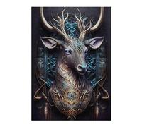 Rompecabezas para Adolescentes 1000pcs(38x26cm) Spiritual Cosmic Deer Rompecabezas para Adultos Juego Práctico Decoración del Hogar Diversión En El Hogar Actividades, 1000pcs(38x26cm)