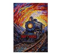 Rompecabezas para Adolescentes 1000pcs(38x26cm) Stained Glass Train Tunnel Art-1 Rompecabezas para Adultos Juegos Divertidos Mejora La Memoria Cumpleaños Y Navidad 1000pcs(38x26cm)