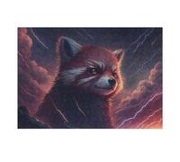 Rompecabezas para Adolescentes 1000pcs(38x26cm) Thundering Red Panda Majesty Rompecabezas para Adultos Juego Práctico Desafío Difícil 1000pcs(38x26cm)