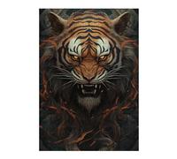 Rompecabezas para Adolescentes 1000pcs(38x26cm) Tiger Head Art Print Rompecabezas para Adultos Juguetes Antiestrés Difícil Regalos De Cumpleaños Y Únicos 1000pcs(38x26cm)