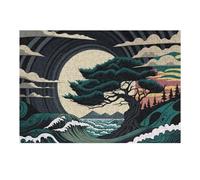 Rompecabezas para Adolescentes 1000pcs(38x26cm) Tree by The Sea Rompecabezas para Adultos Juego De Ingenio Patrón De Montaje para Cumpleaños, Navidad 1000pcs(38x26cm)