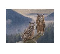Rompecabezas para Adolescentes 1000pcs(38x26cm) Two Owls on Branch Rompecabezas Juguetes Antiestrés Difíciles Regalos De Cumpleaños Y Únicos 1000pcs(38x26cm)