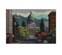 Rompecabezas para Adolescentes 1000pcs(38x26cm) Washington City Pixel Art Rompecabezas Juegos Relajantes Pero Divertidos Y Humorísticos Regalos De Cumpleaños Y Únicos 1000pcs(38x26cm)
