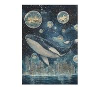 Rompecabezas para Adolescentes 1000pcs(38x26cm) Whale Dreams in Bubble City-1 Rompecabezas para Adultos Juego De Ingenio Decoración De Pared Desafiante De Completar 1000pcs(38x26cm)