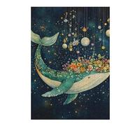 Rompecabezas para Adolescentes 1000pcs(38x26cm) Whale with Flowers in Space-6 Rompecabezas para Adultos Juegos Familiares Alivia El Estrés Juegos Desafiantes Regalos 1000pcs(38x26cm)