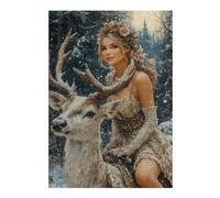 Rompecabezas para Adolescentes 1000pcs(38x26cm) Winter Fantasy with Deer-2 Rompecabezas para Adultos Juegos Relajantes Carrera De Velocidad De Manos 1000pcs(38x26cm)