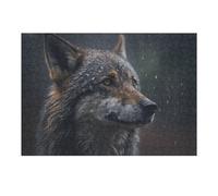 Rompecabezas para Adolescentes 1000pcs(38x26cm) Wolf Animal in The Rain Rompecabezas Juegos Relajantes Difícil Difícil Y Desafiante 1000pcs(38x26cm)