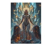 Rompecabezas para Adolescentes 1000pcs(52x38cm) Angelic Figure with Golden Veins Rompecabezas para Adultos Juegos De Relajación Decoración del Hogar Interacción Entre Padres E Hijos 1000pcs(52x38cm)