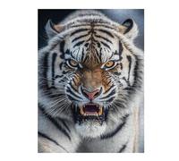 Rompecabezas para Adolescentes 1000pcs(52x38cm) Angry Tiger Roar Rompecabezas para Adultos Juegos Relajantes Carrera De Velocidad De Manos 1000pcs(52x38cm)