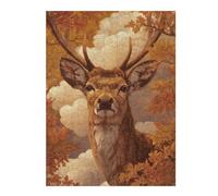 Rompecabezas para Adolescentes 1000pcs(52x38cm) Autumnal Deer Portrait-1 Rompecabezas para Adultos Juegos Familiares Alivia El Estrés Juegos Desafiantes Regalos 1000pcs(52x38cm)