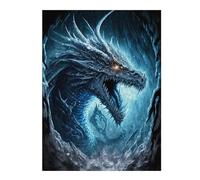 Rompecabezas para Adolescentes 1000pcs(52x38cm) Blue Ice Dragon Fantasy Artwork Rompecabezas para Adolescentes Juegos Divertidos Desafío Difícil Cumpleaños 1000pcs(52x38cm)