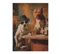 Rompecabezas para Adolescentes 1000pcs(52x38cm) Chill Dogs in Bar Scene -1 Rompecabezas para Adolescentes Juegos Relajantes para La Diversión Familiar 1000pcs(52x38cm)
