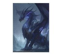 Rompecabezas para Adolescentes 1000pcs(52x38cm) Dark Dragon Fantasy Artwork -4 Rompecabezas para Adultos Juego Práctico Decoración De Pared Cumpleaños 1000pcs(52x38cm)