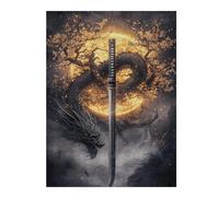 Rompecabezas para Adolescentes 1000pcs(52x38cm) Dragon Sword Fantasy Artwork Rompecabezas para Adolescentes Juegos Relajantes para La Diversión Familiar 1000pcs(52x38cm)