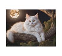 Rompecabezas para Adolescentes 1000pcs(52x38cm) Full Moon Cat Perch Rompecabezas Juegos Relajantes Pero Divertidos Y Humorísticos Regalos De Cumpleaños Y Únicos 1000pcs(52x38cm)