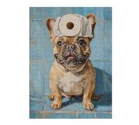 Rompecabezas para Adolescentes 1000pcs(52x38cm) Funny French Bulldog with Toilet Paper-4 Rompecabezas DIY Juguetes Regalos para Mujeres Cumpleaños Y Navidad 1000pcs(52x38cm)
