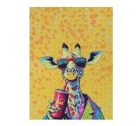Rompecabezas para Adolescentes 1000pcs(52x38cm) Giraffe Drinking Soda Pop Rompecabezas para Adultos Juego Práctico Decoración De Pared Cumpleaños 1000pcs(52x38cm)